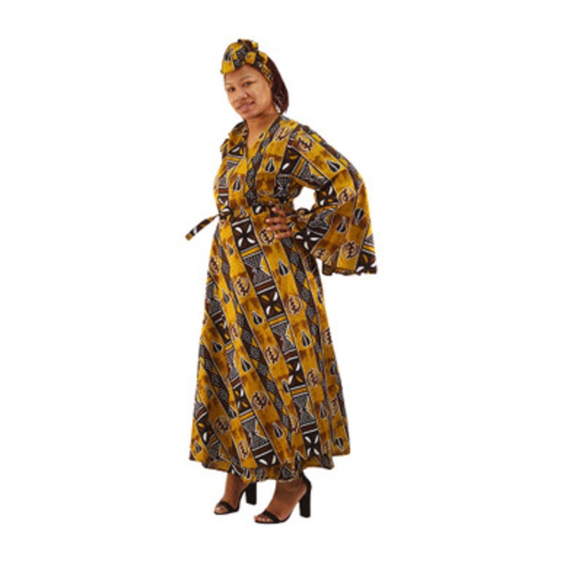 Ashanti Print Wrap Dress
