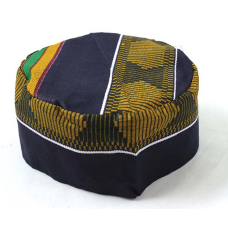Kente Kufi Hat Style #4 BLACK