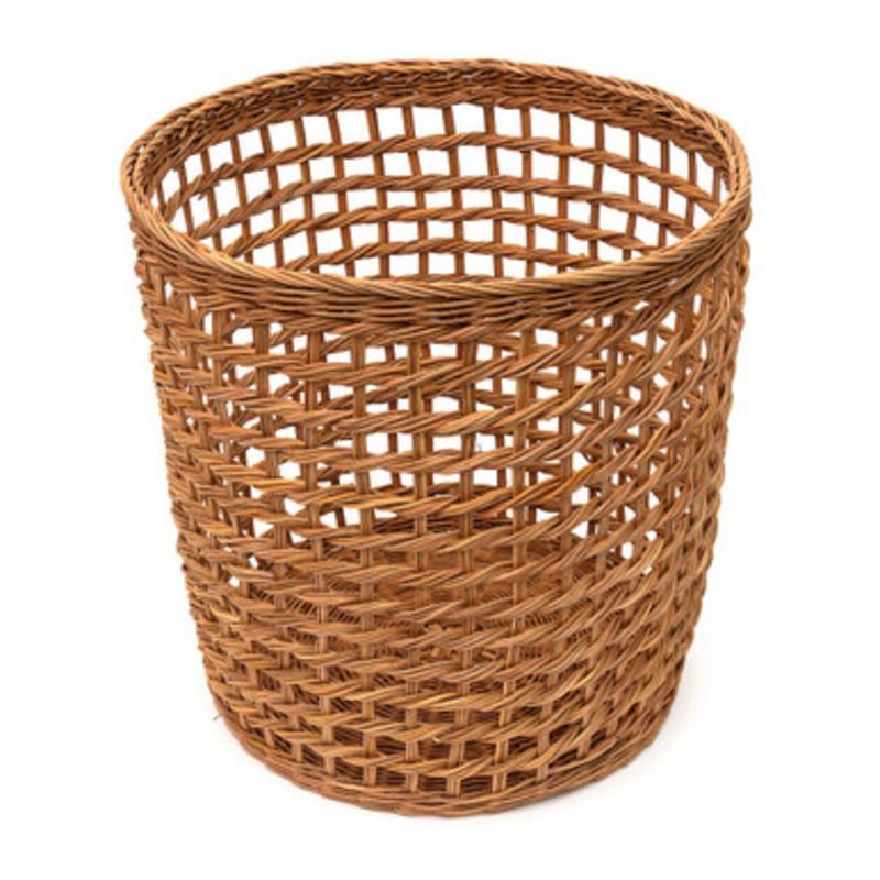 Rattan Open Weave Basket Round Large