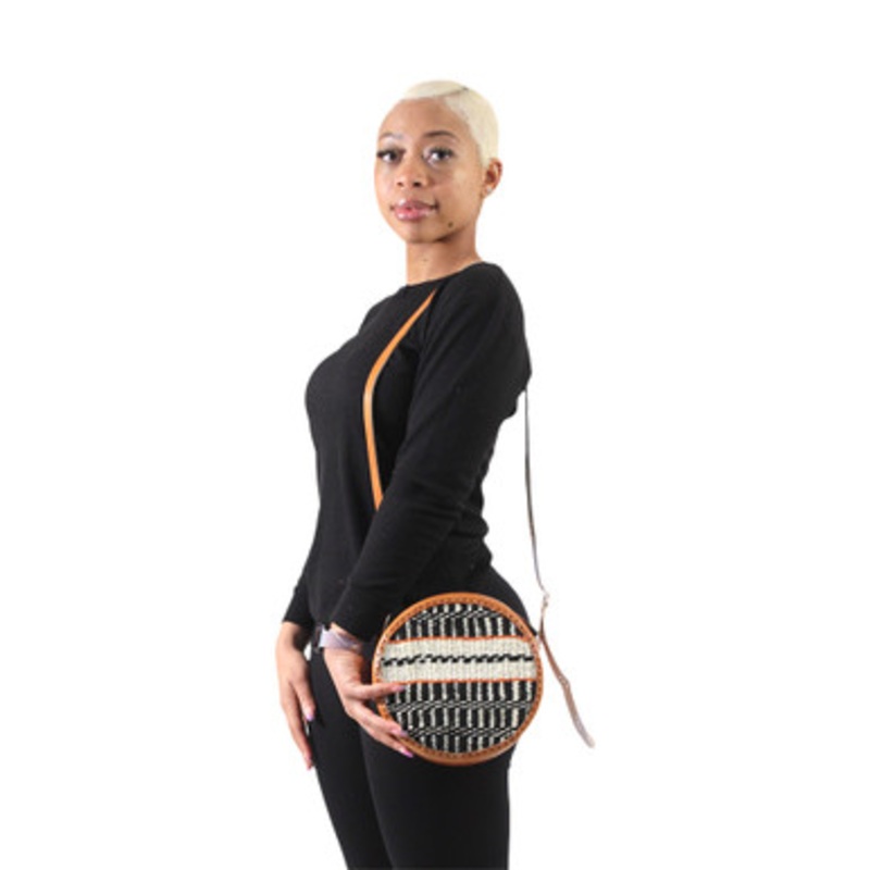 Sisal and Leather Boho Bag - Assorted