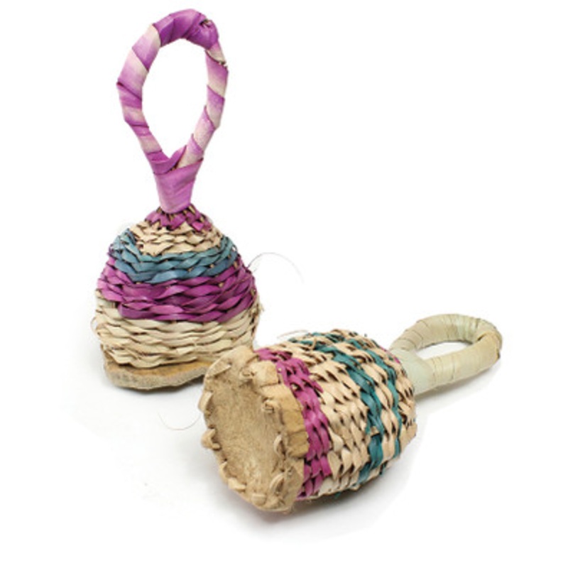 Straw Wicker Rattles - Bambara