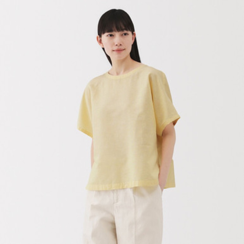 Women's Hemp Blend Short Sleeve Blouse