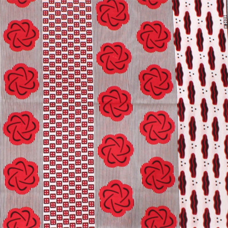 Economy Fabric: Red Patterns - 6 Yds