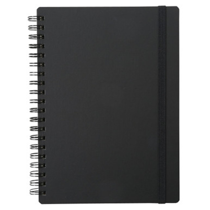 High Quality Paper Double Ring Notebook with Rubberband10258