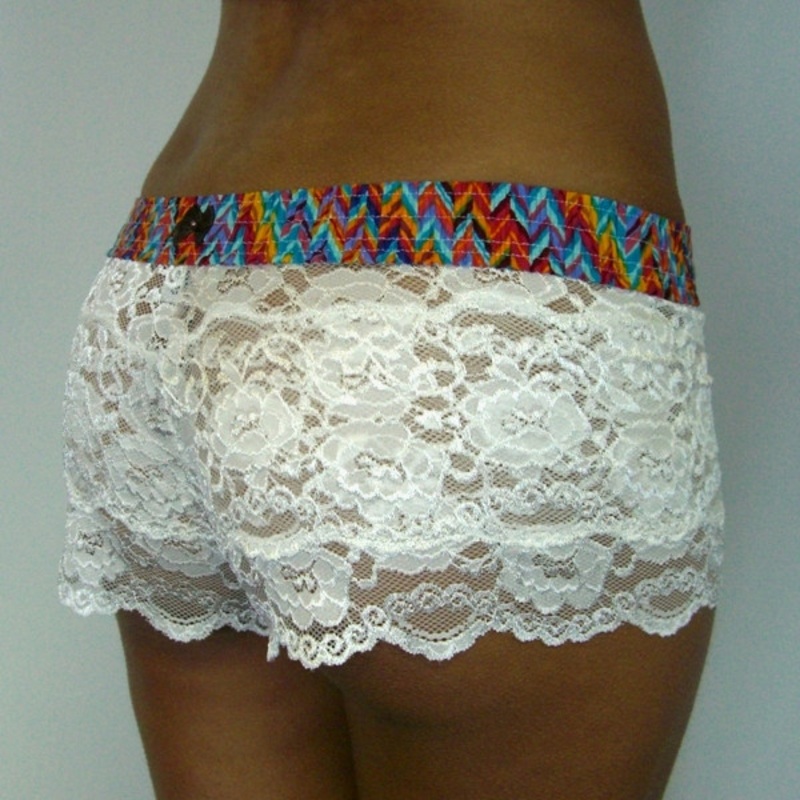Southwest over Ivory Lace Boxers