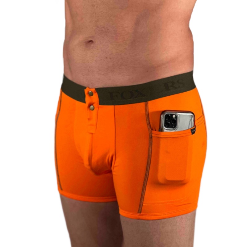 Hunters Men's Safety Orange Boxer Briefs 