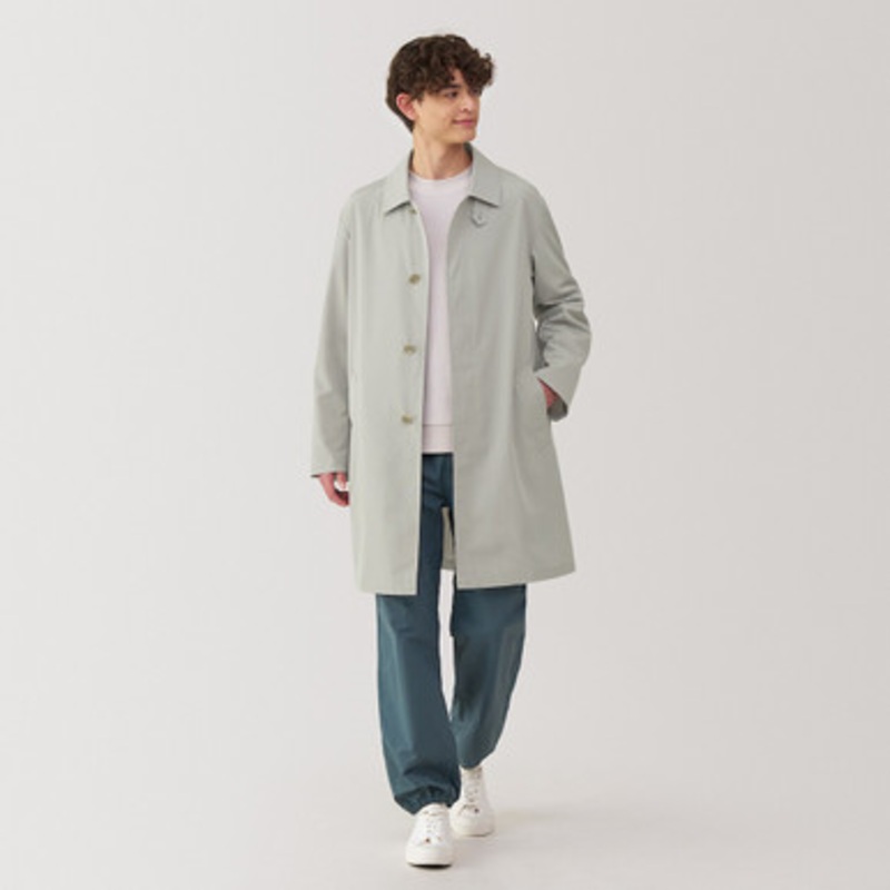 Men's Recycled Polyester WaterRepellent Collar Coat