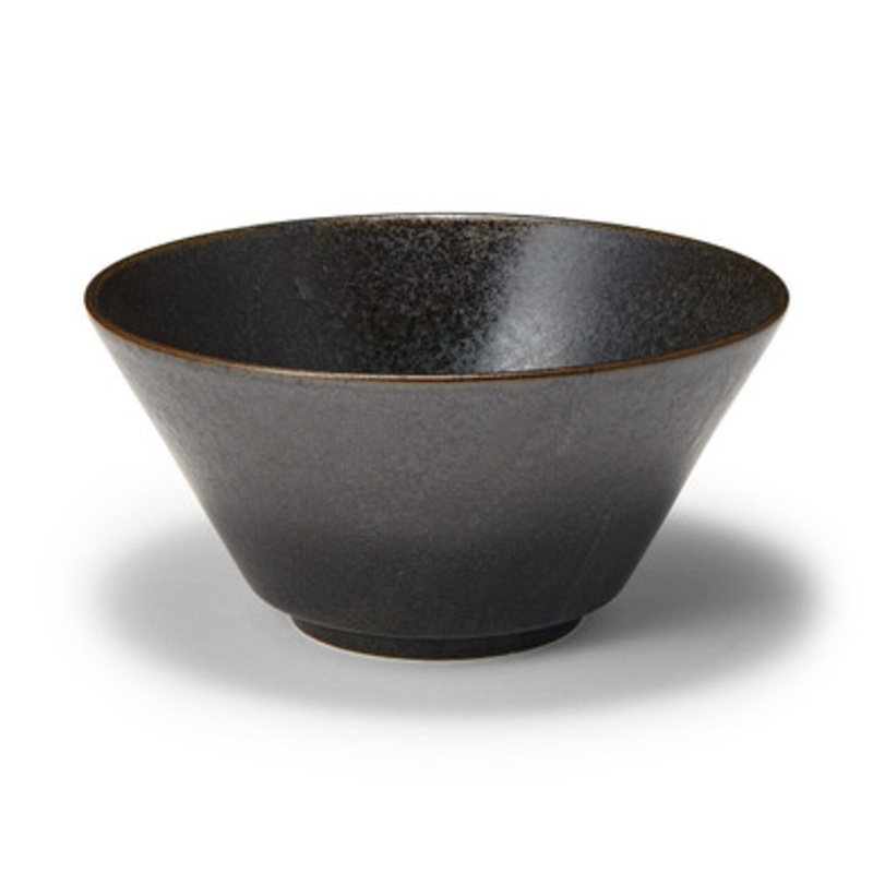 Mino Ware Noodle Bowl  Black Glaze