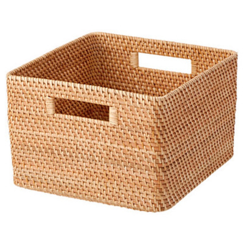 Rattan Basket Square 35x36x24cm