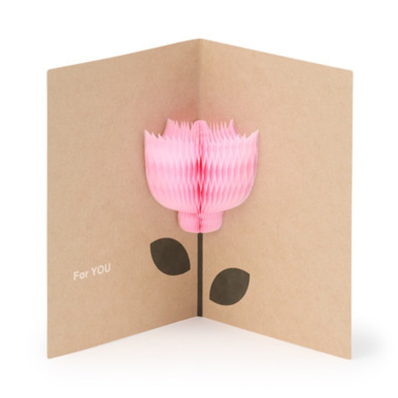 Honeycomb Paper Pop Up Card  Flower