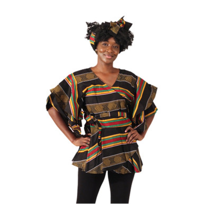 Kente #4 Wrap Shirt