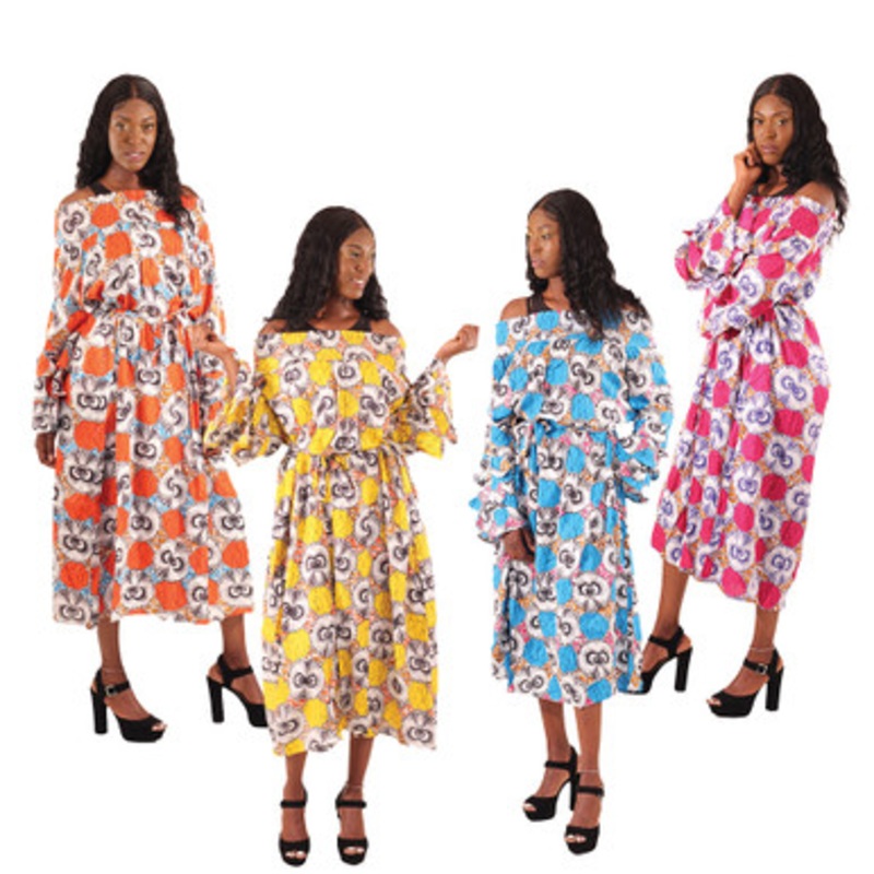 Set Of 4 African Print Dresses