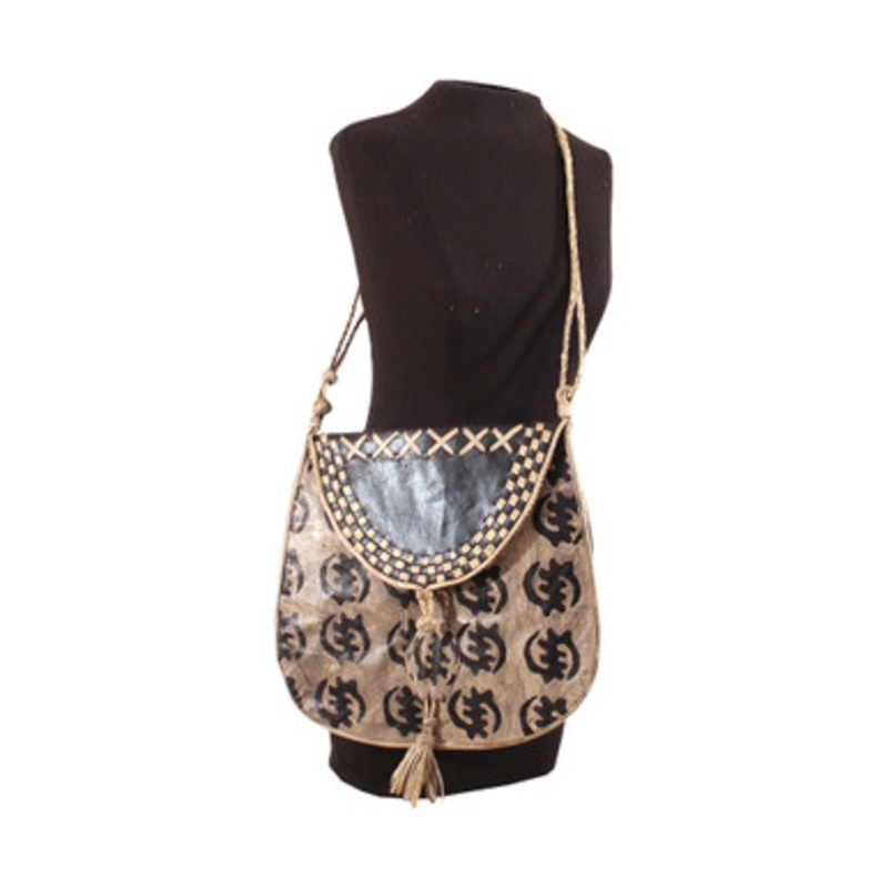 Woven Leather Mali Bag
