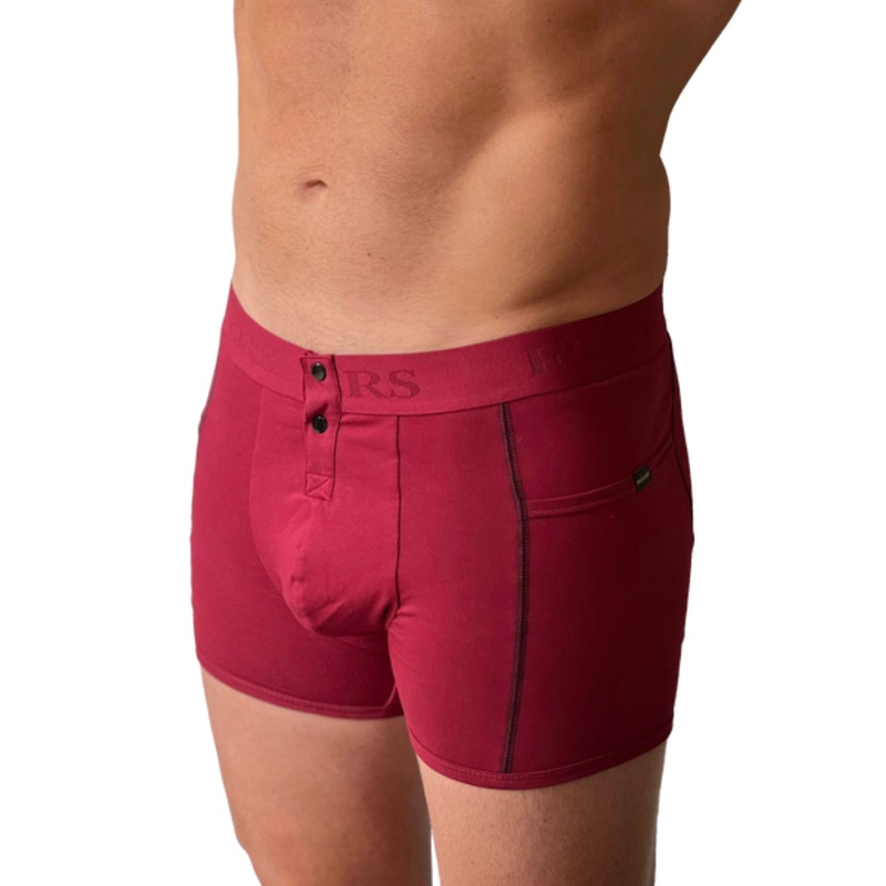 Black Cherry Men's Boxer Brief with FOXERS Logo Band