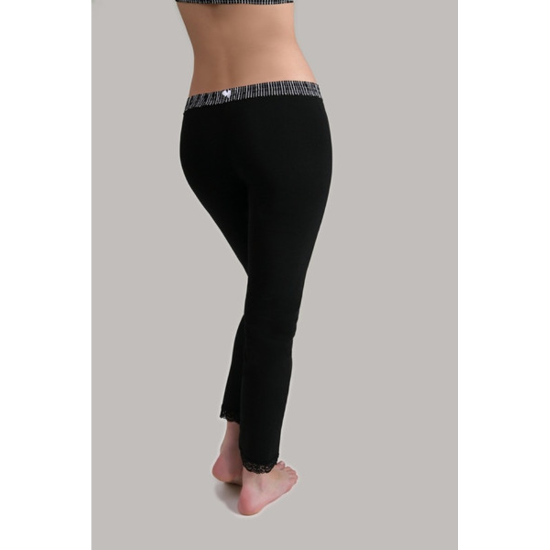 Leggings - Black Stripe over Black