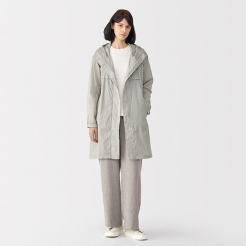 Women's Recycled Nylon WaterRepellent Hooded Coat