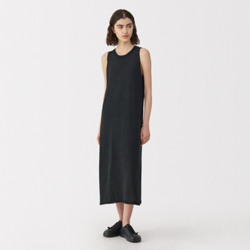 Women's Washi and Cotton Knit Sleeveless Dress