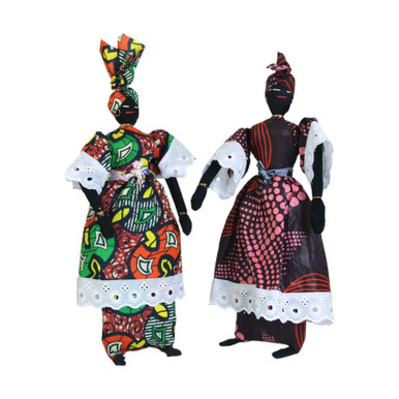 African Doll On Stand: LARGE