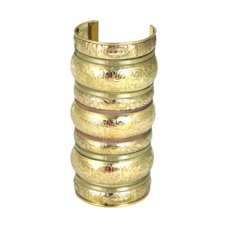 Extra-Long Elephant Cuff: Gold