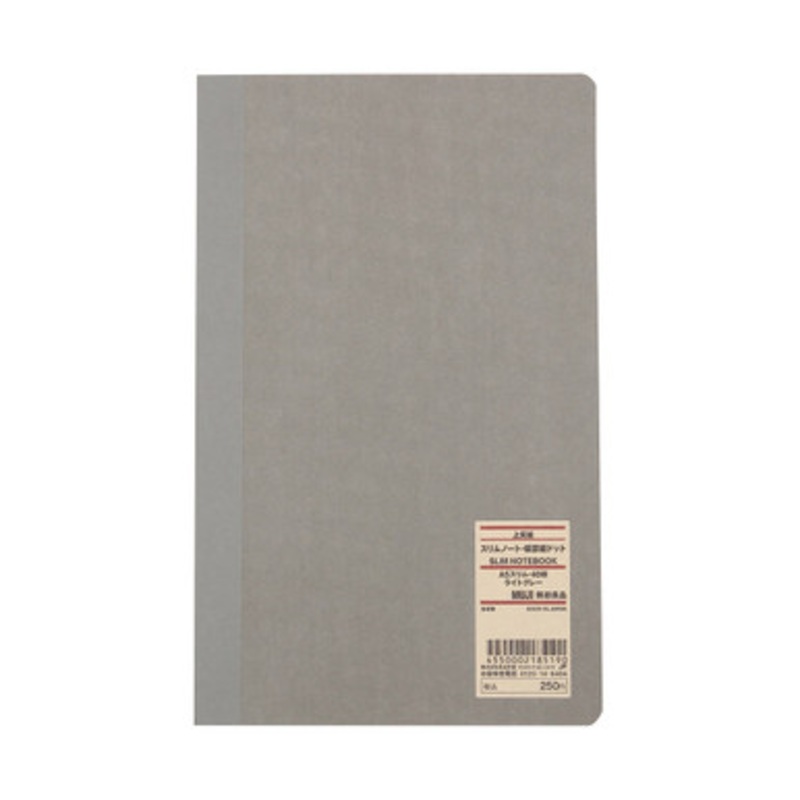 High Quality Paper Slim Notebook A5 Light Grey