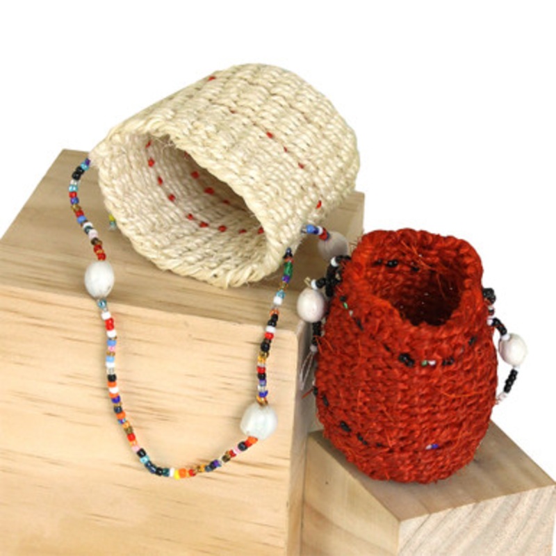 Miniature Woven Basket Ornament