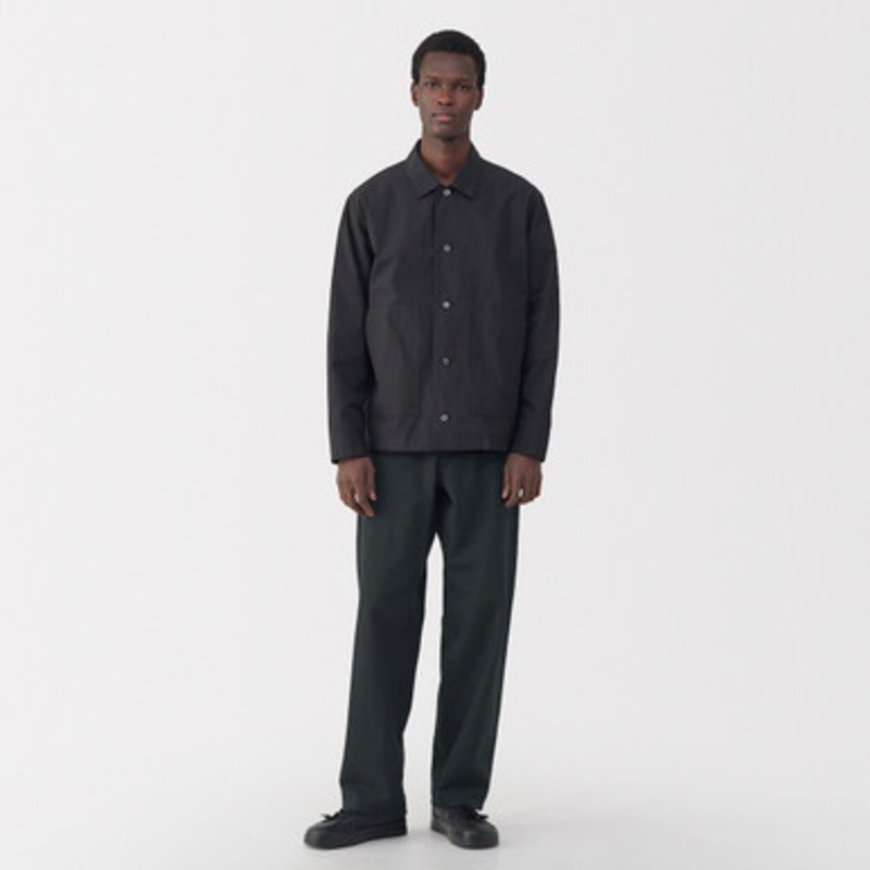 Men's Washi and Cotton Twill Wide Leg Trousers