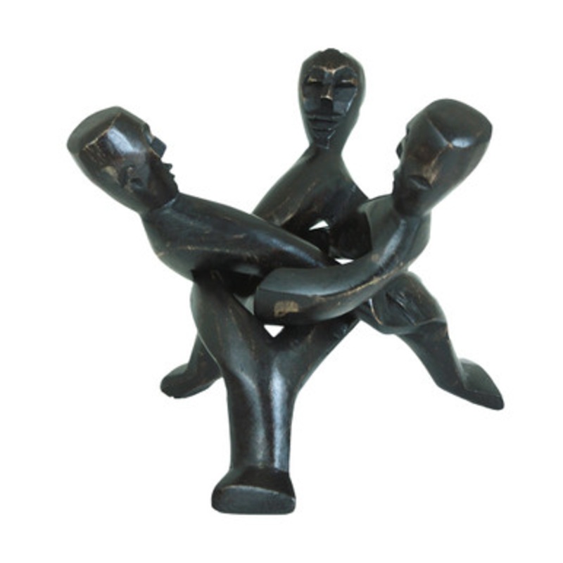 Three Headed Unity Carving - Dk.Brown LG