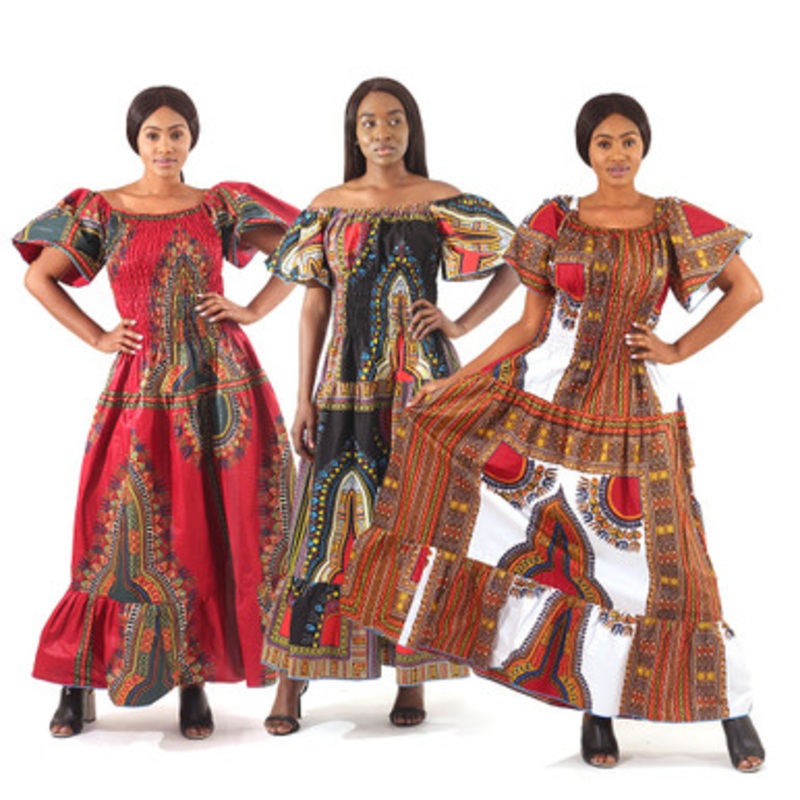 Trad Print Stretch-Top Princess Dress