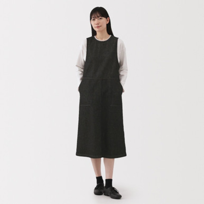 Women's Kapok Blend Sleeveless Dress  Black