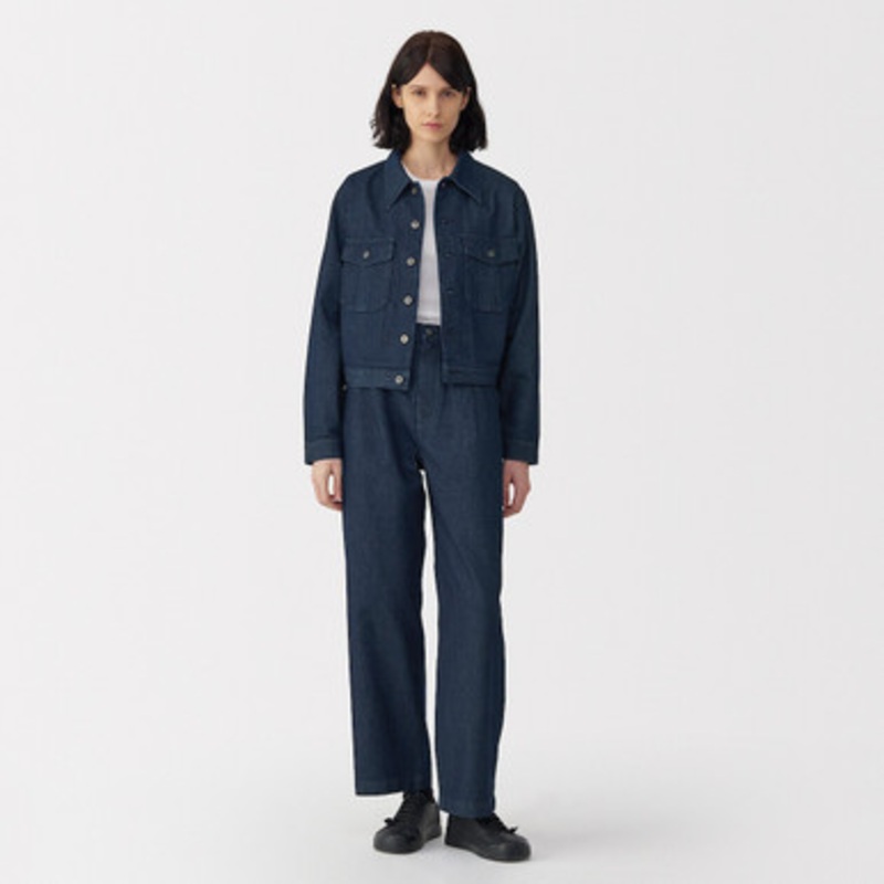 Women's Washi and Denim Jeans  Dark Navy