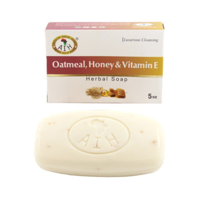 African Indian Herbs (AIH): Oatmeal Honey & Vitamin E Herbal Soap - 5 oz.