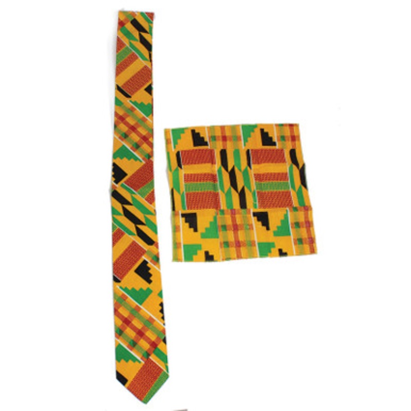 Kente Tie - Style #2 (Yellow)