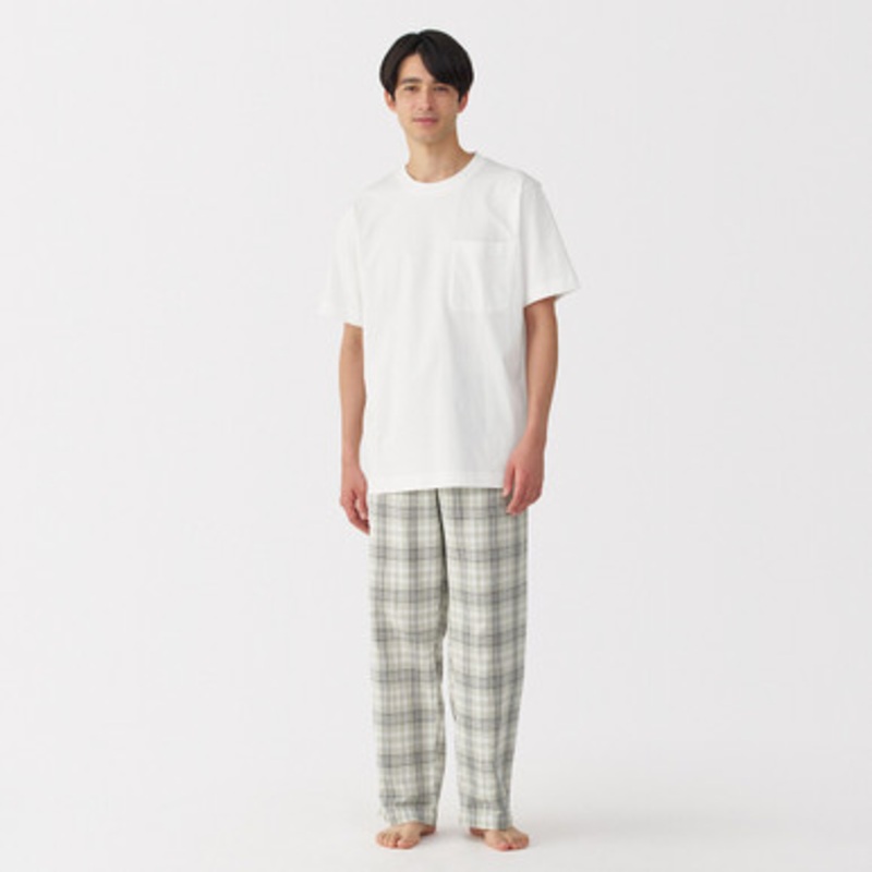 Men's Loungewear Set with Double Gauze Trousers