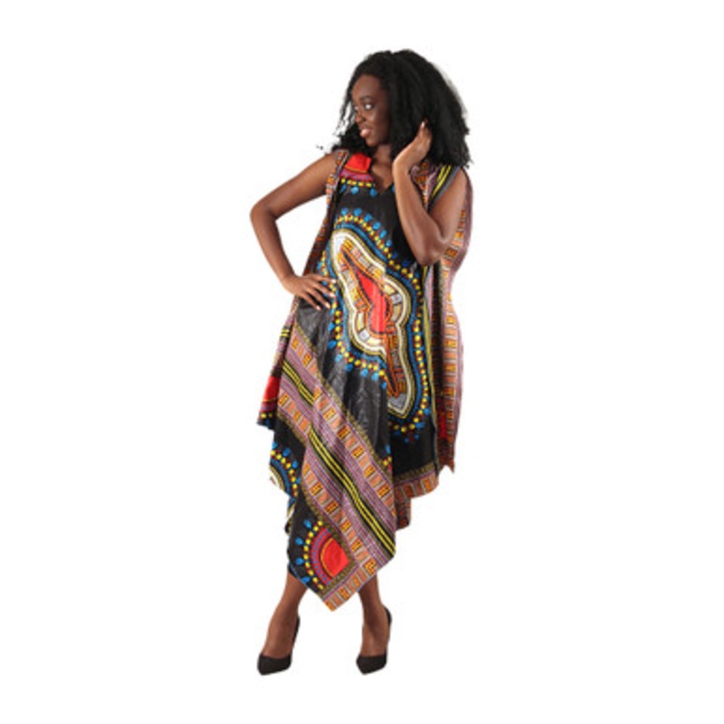 Traditional Print Umbrella Dress - Made in Ghana