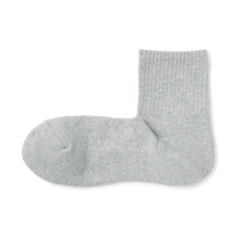 Men's Right Plain Angle Thick Short Socks