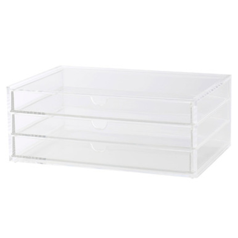 Stackable Acrylic 3 Drawer Box  L