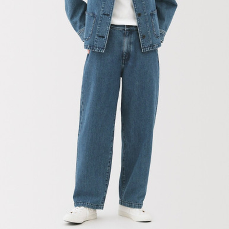 Women's Kapok Blend Denim Wide Leg Jeans