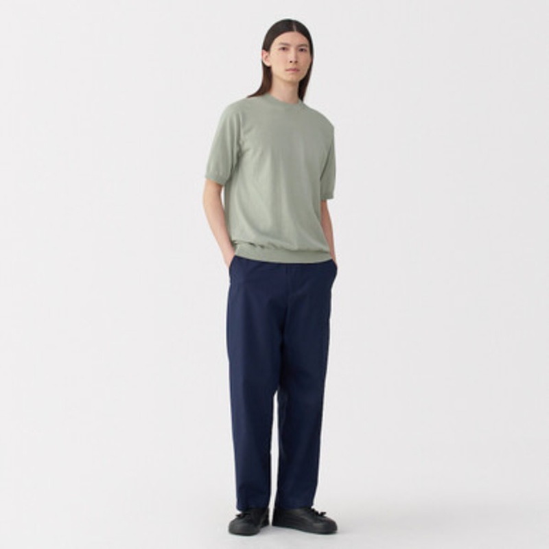 Men's Cotton Fine Knit Short Sleeve Jumper