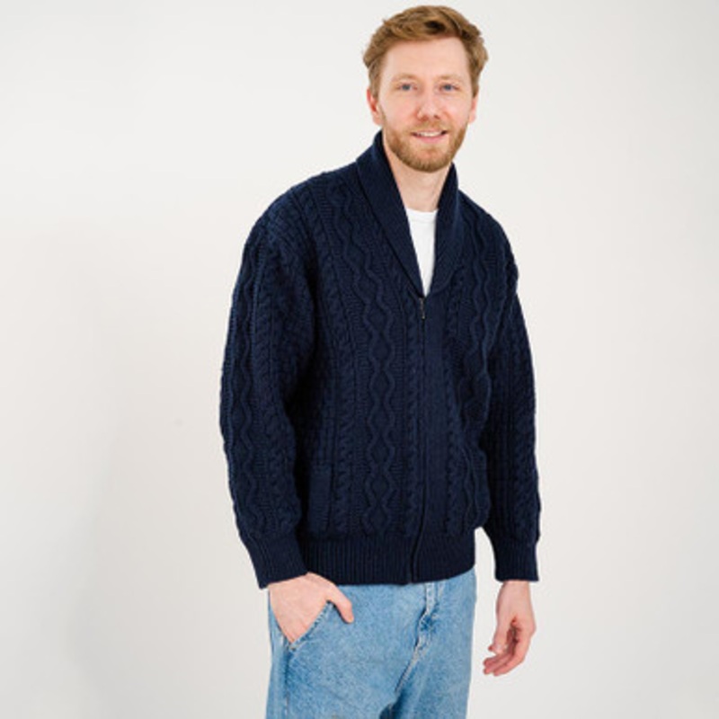 Men's Irish Half Zip Cardigan