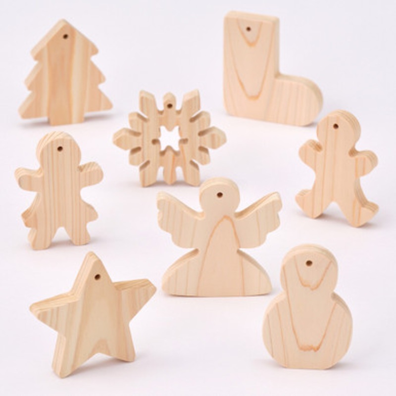 Christmas Decorations in Leftover Japanese Cypress Wood