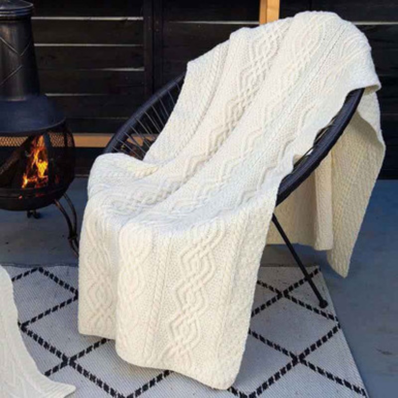 Dara Merino Wool Aran Throw