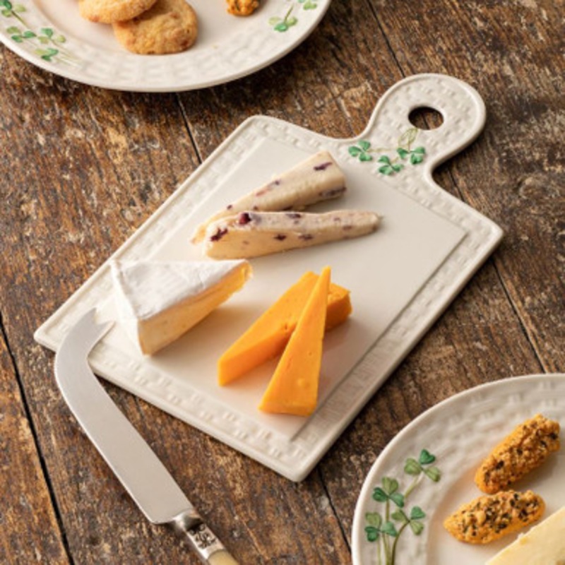 Handpainted Shamrock Parian China Cheese Board