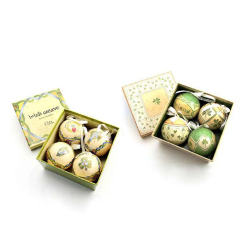 Irish Christmas Ornaments - Baubles set of 2 boxes