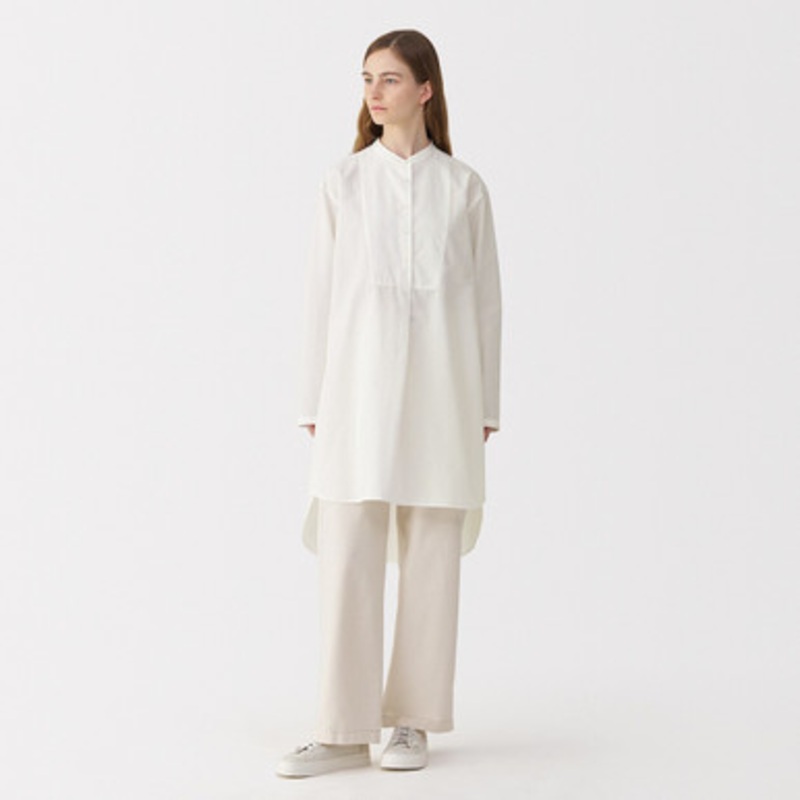 Women's Cotton and Silk Bib Front Tunic