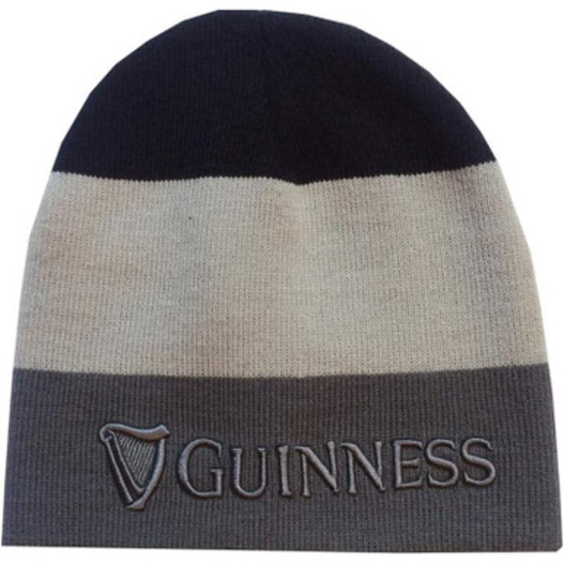 Grey Guinness Knitted Beanie Hat