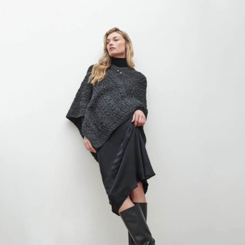 Ladies Trinagular Irish Poncho