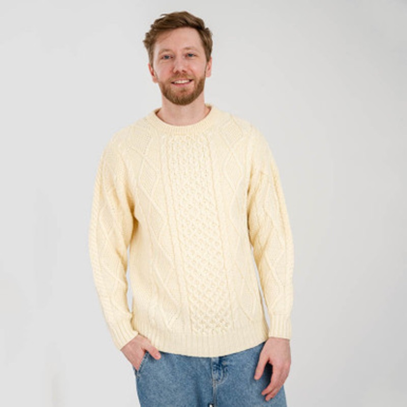 Saol Crew Neck Aran Sweater
