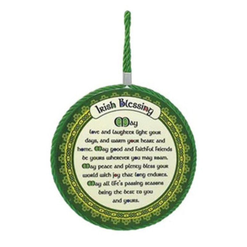 Irish Blessing Green Rope Plaque