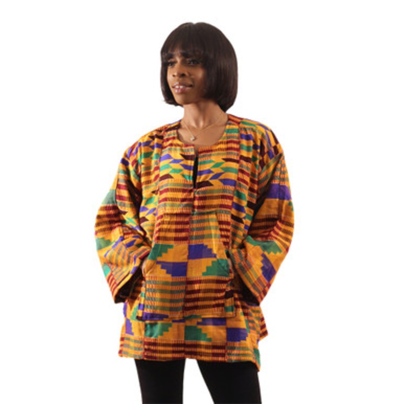Kente Hand Woven Pullover