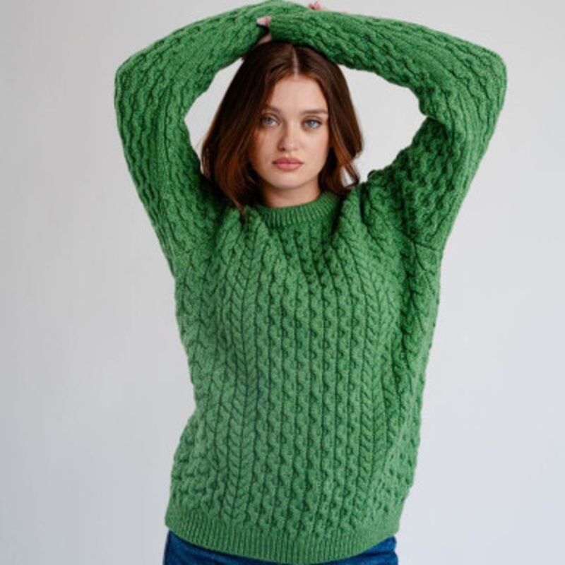 Ladies Signature Button Crew Neck Sweater